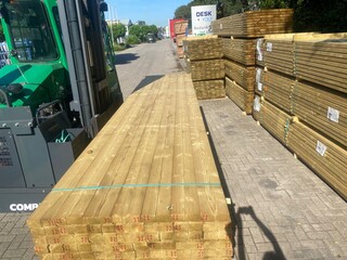 Ca. 70x Vuren Regels geschaafd Geïmpregneerd, 45x70mm, lengte 540cm